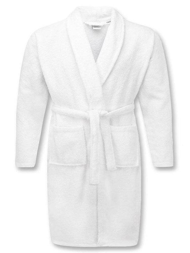 Unisex terry towelling bathrobe with pockets