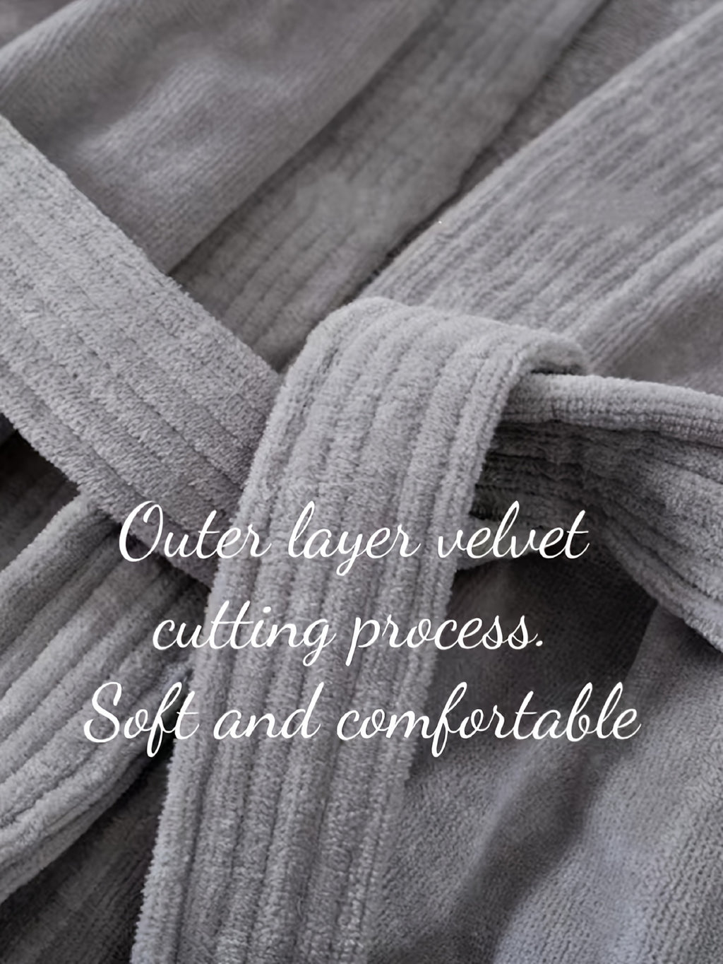 Unisex velour bathrobe