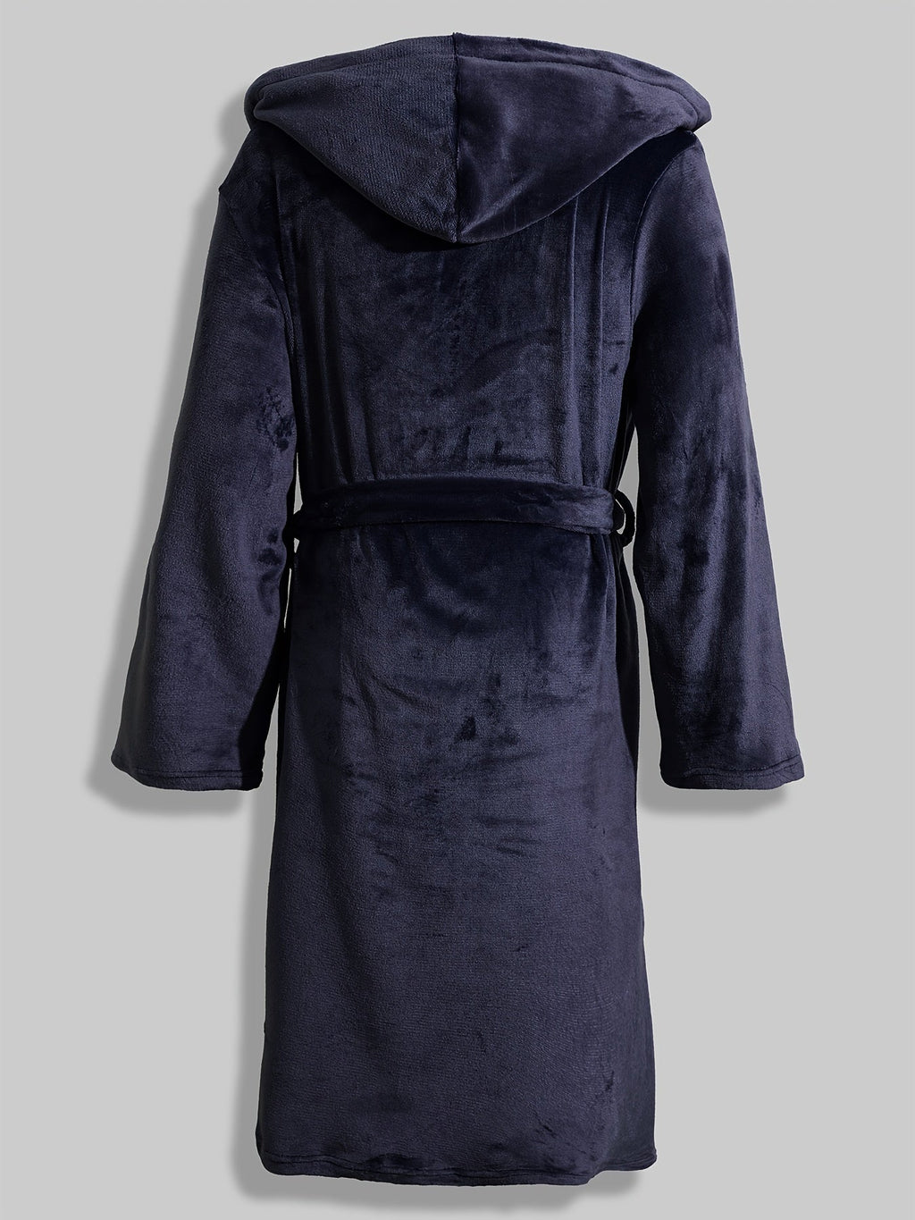 Men's thick hooded towelling bathrobe