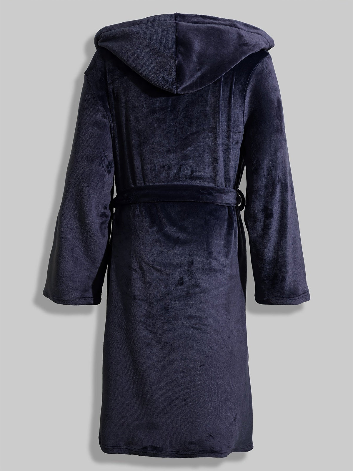 Men's thick hooded towelling bathrobe