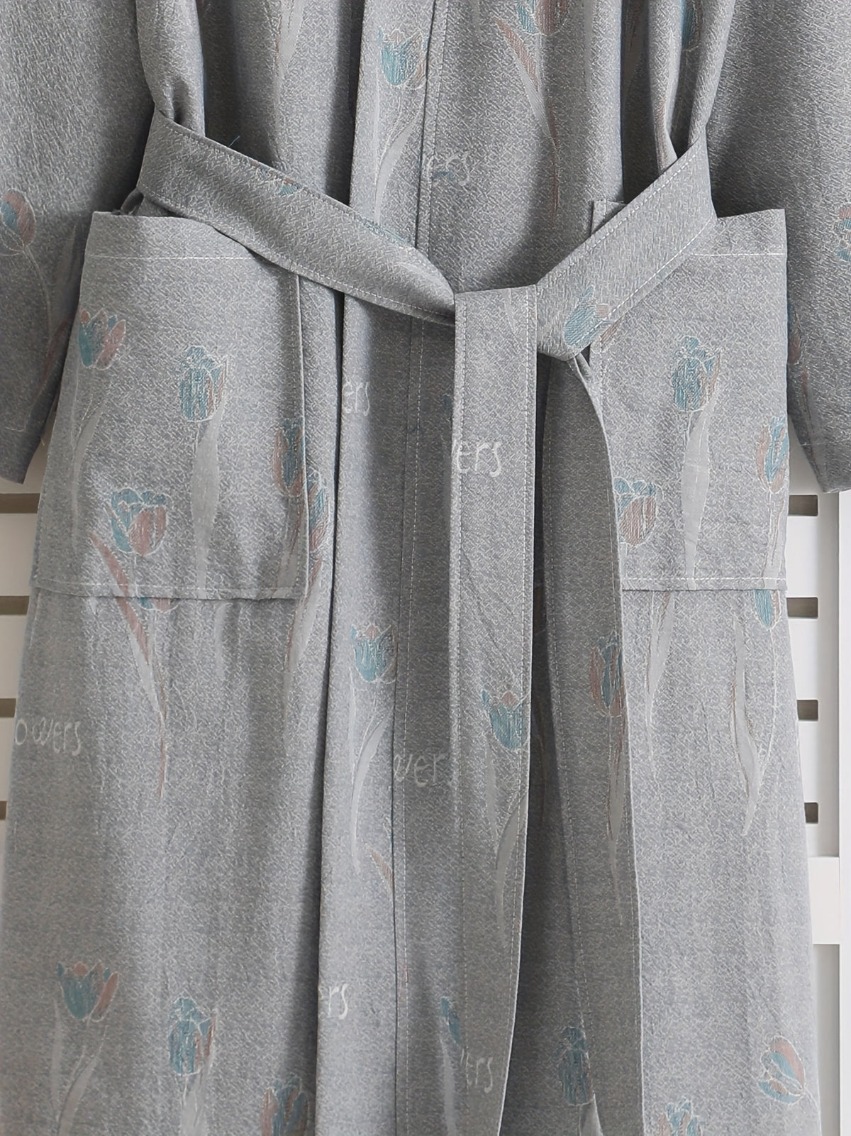 Women's jacquard bathrobe