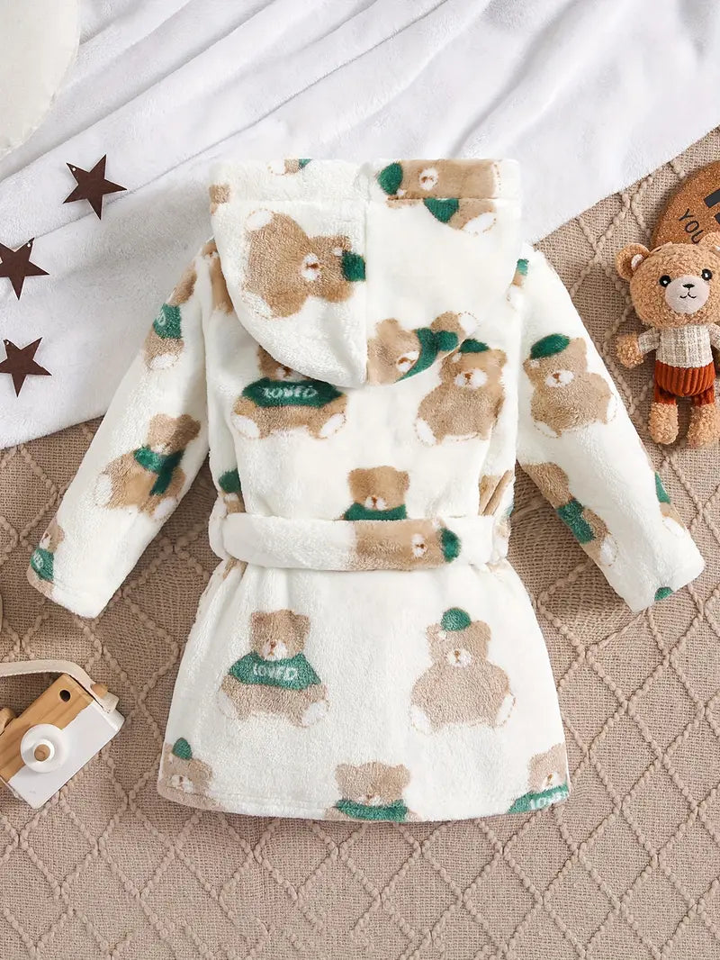 Baby bear fleece bathrobe Image