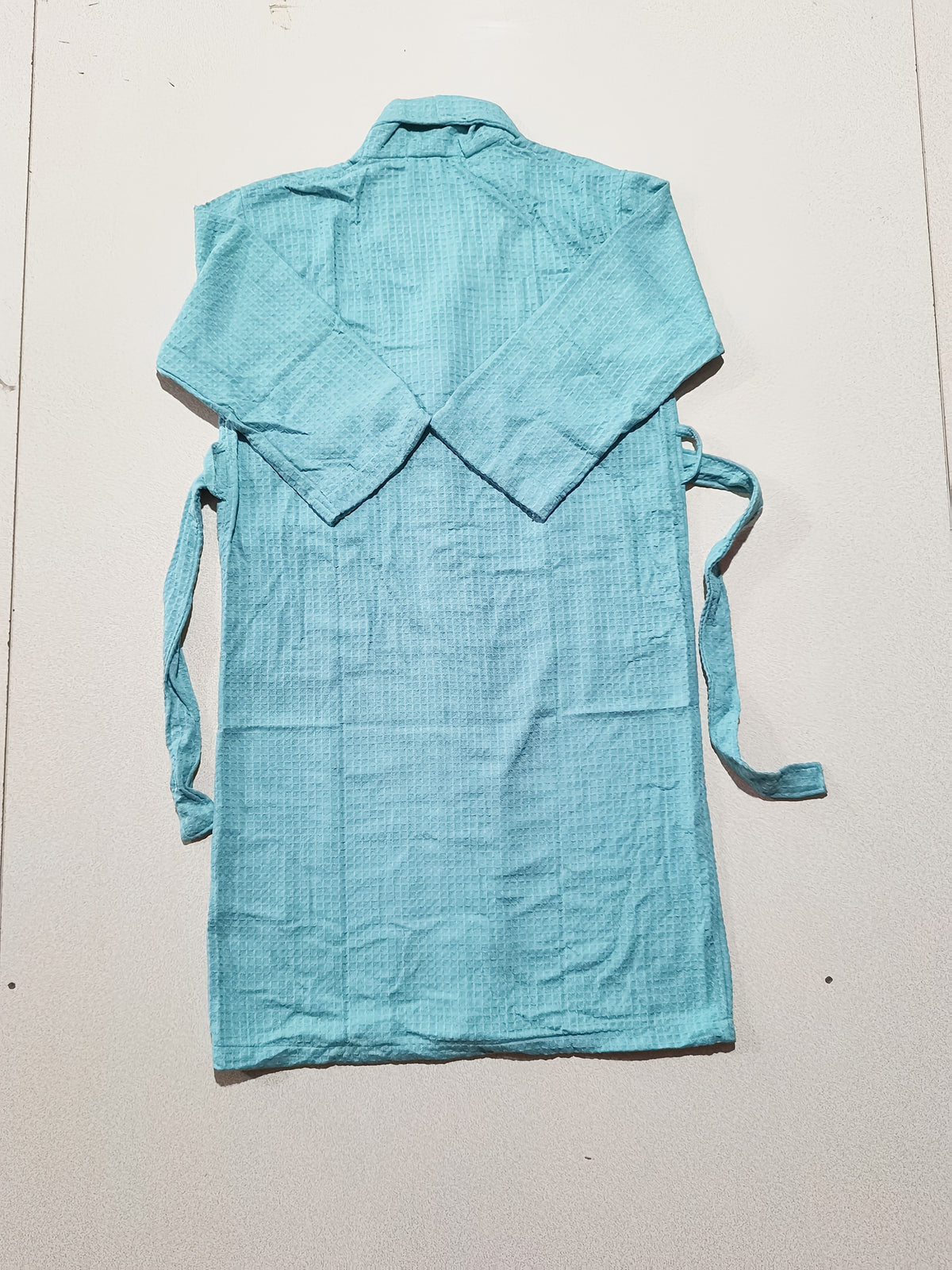 Women's pink waffle bathrobe