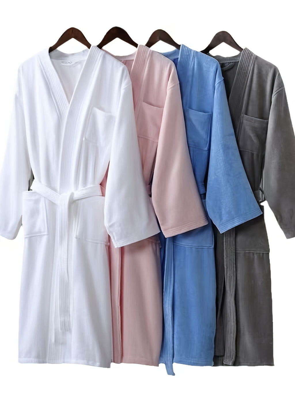 Unisex velour bathrobe