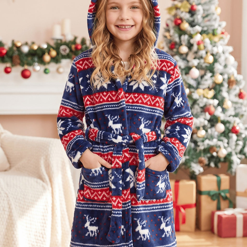 Tibetan Deer Hooded Bathrobe