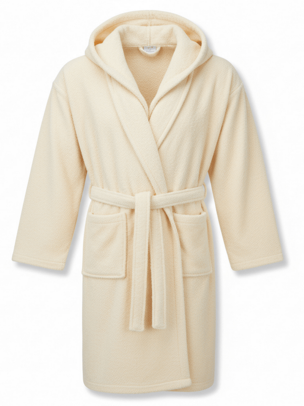 Unisex hooded terry towelling bathrobe