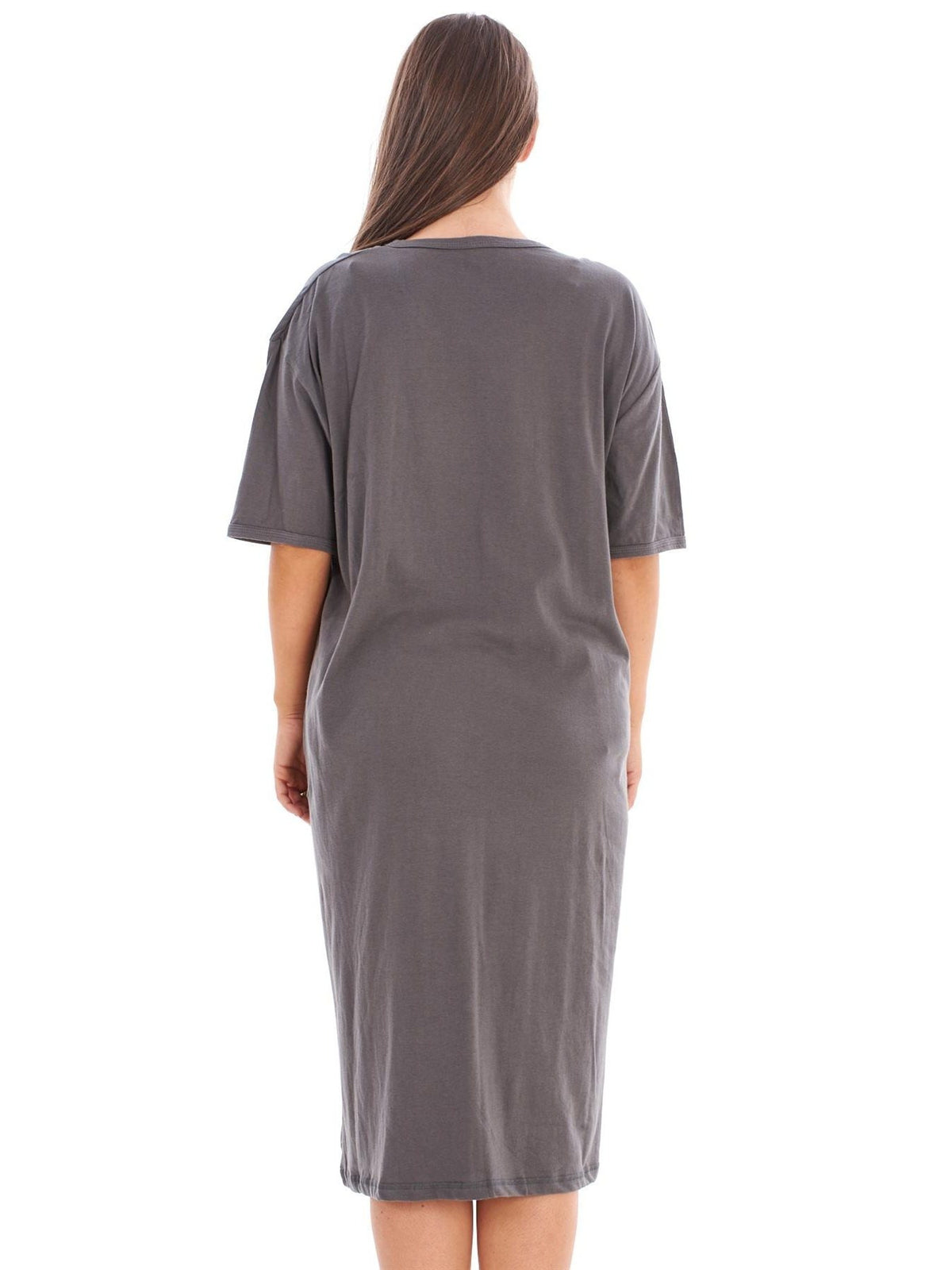 Women's plain cotton maternity nightdress