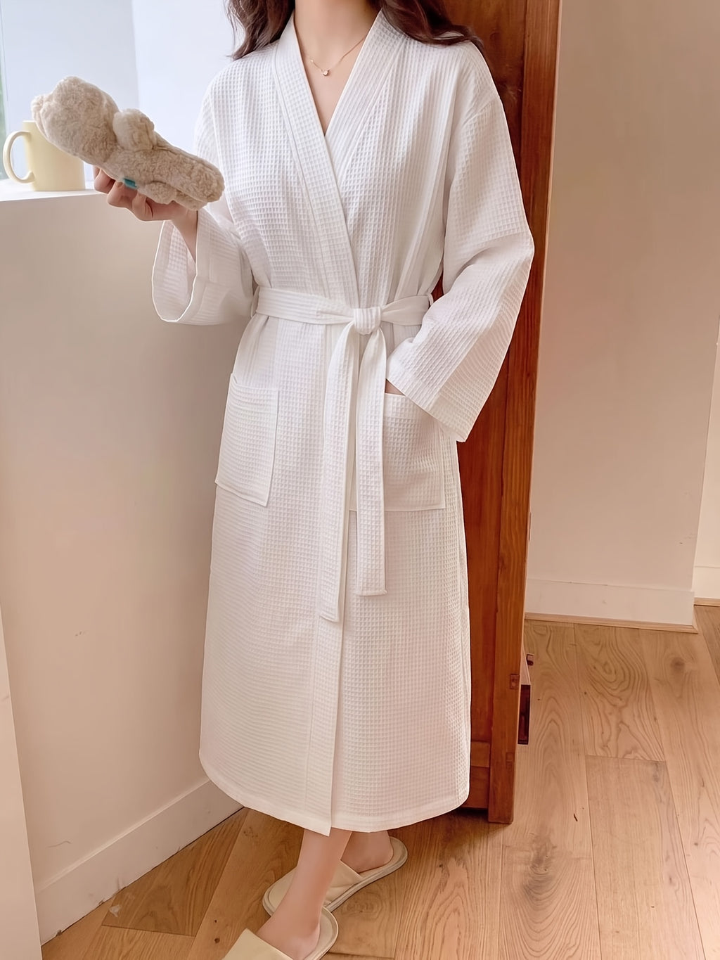 Unisex long bathrobe