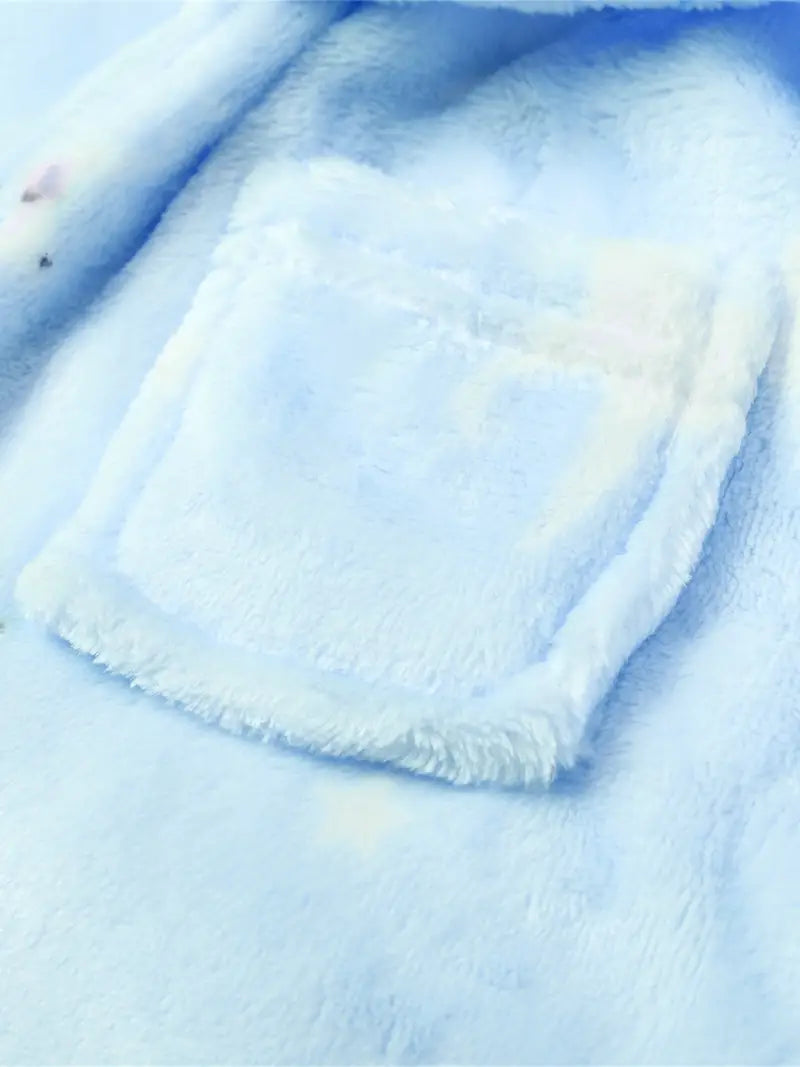 Girls' fleece bathrobe