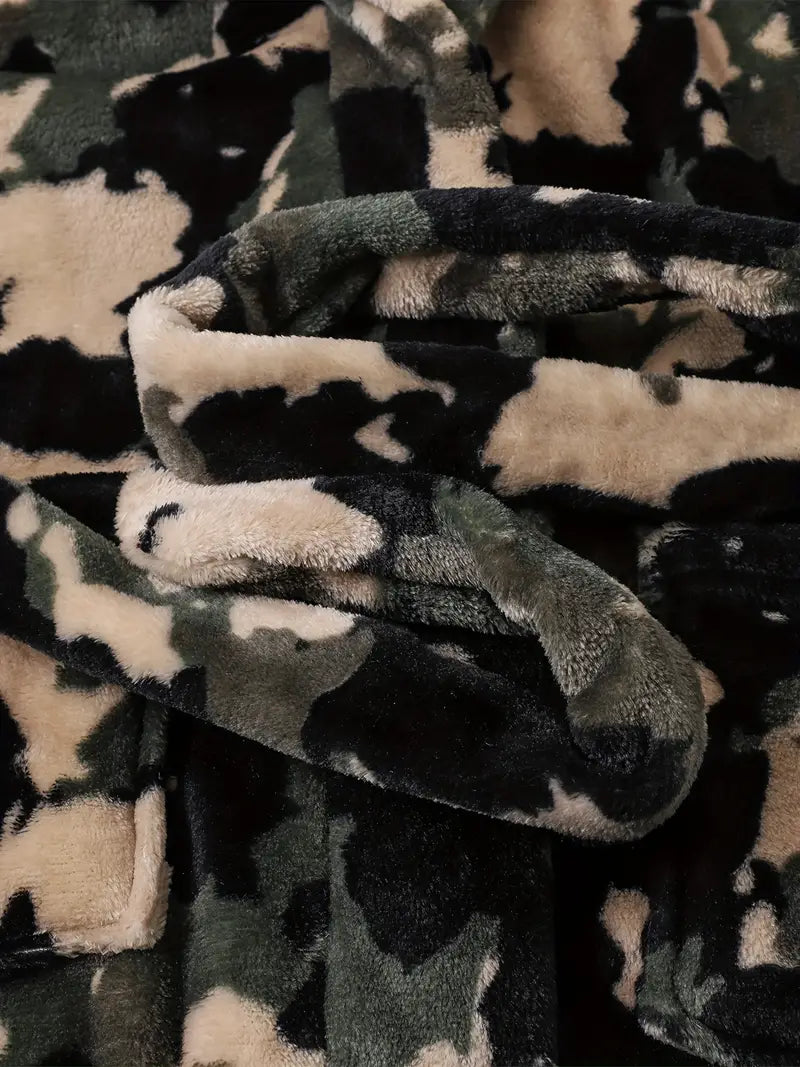 Peignoir de Bain Enfant Polaire avec Imprimée Camouflage — photo 4
