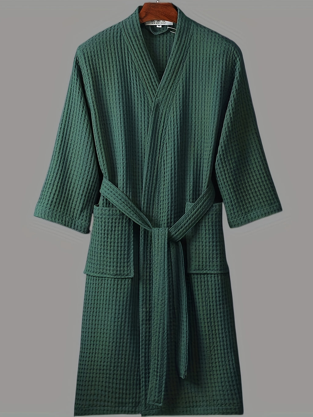 Unisex waffle dressing gown