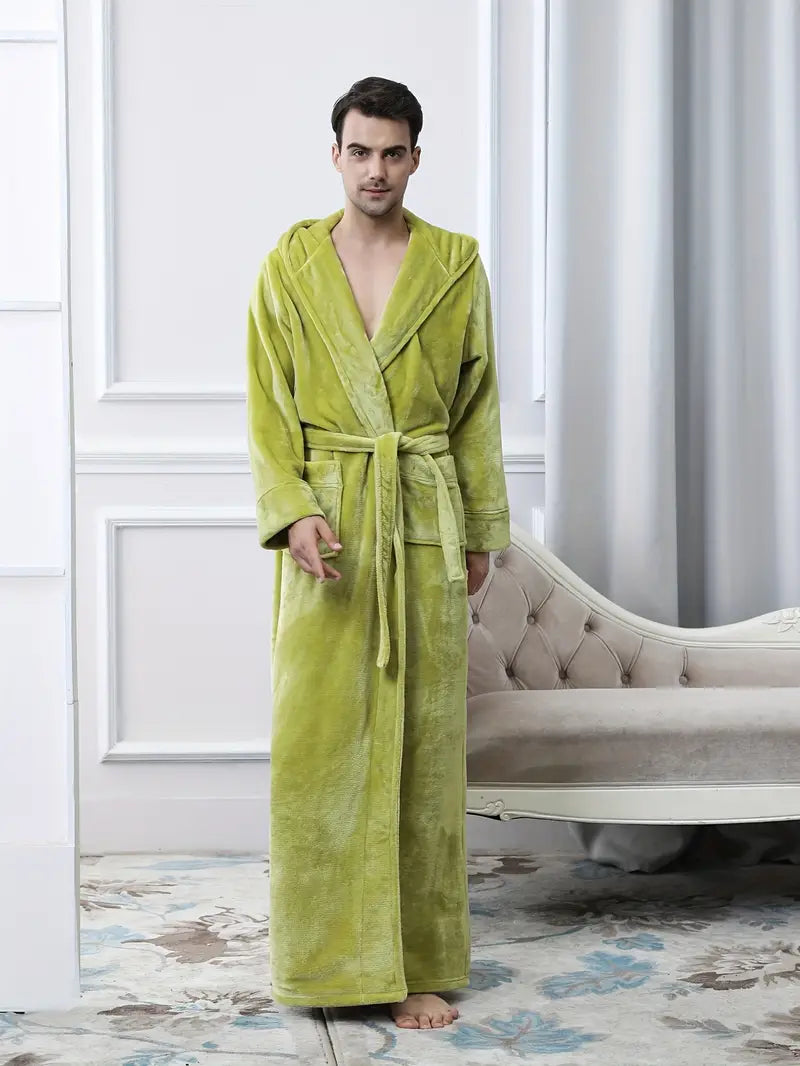 Peignoir à Capuche en Polaire Doux — coloris vert
