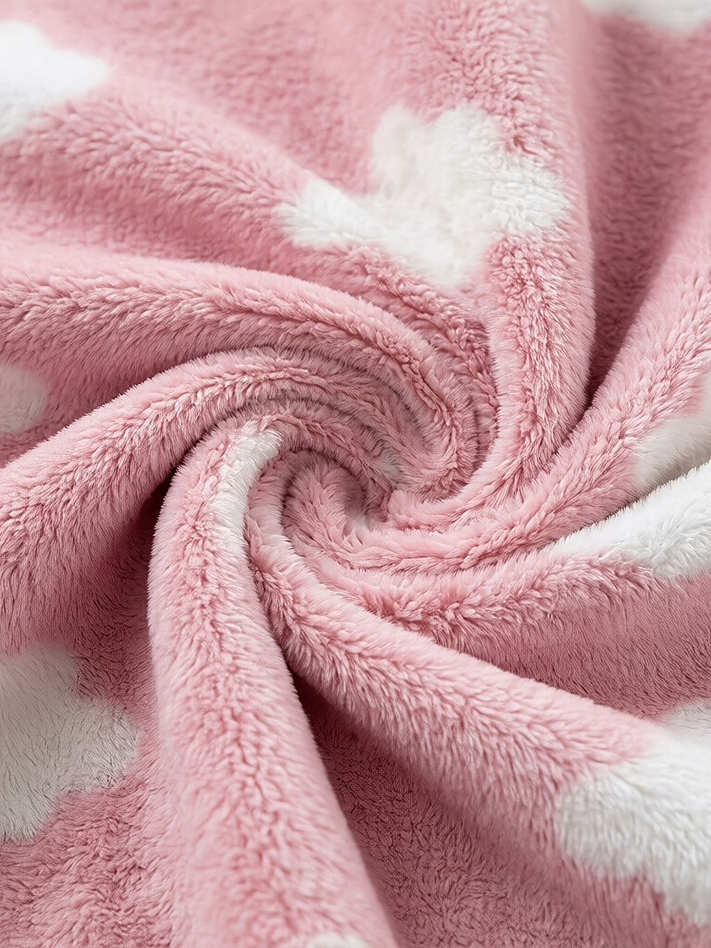 Baby white hooded flannel bathrobe