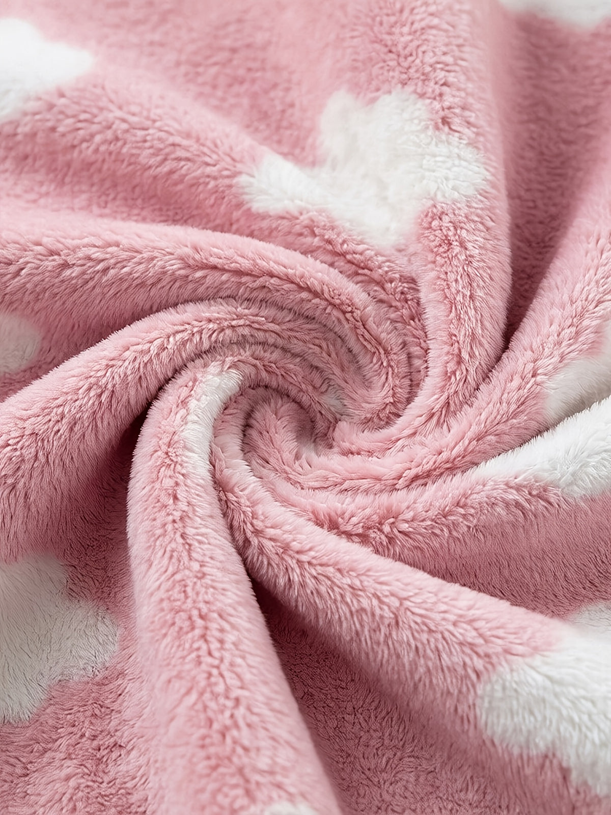 Baby white hooded flannel bathrobe