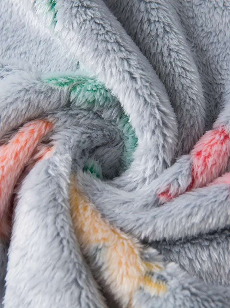 Kids' grey towelling bathrobe