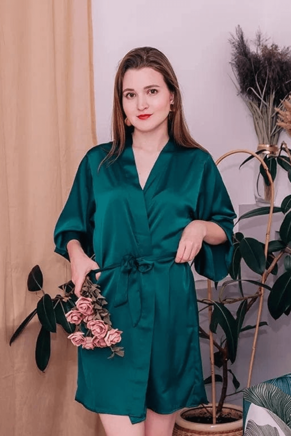 Kimono court en Satiné Femme – Légèreté & Élégance Intemporelle